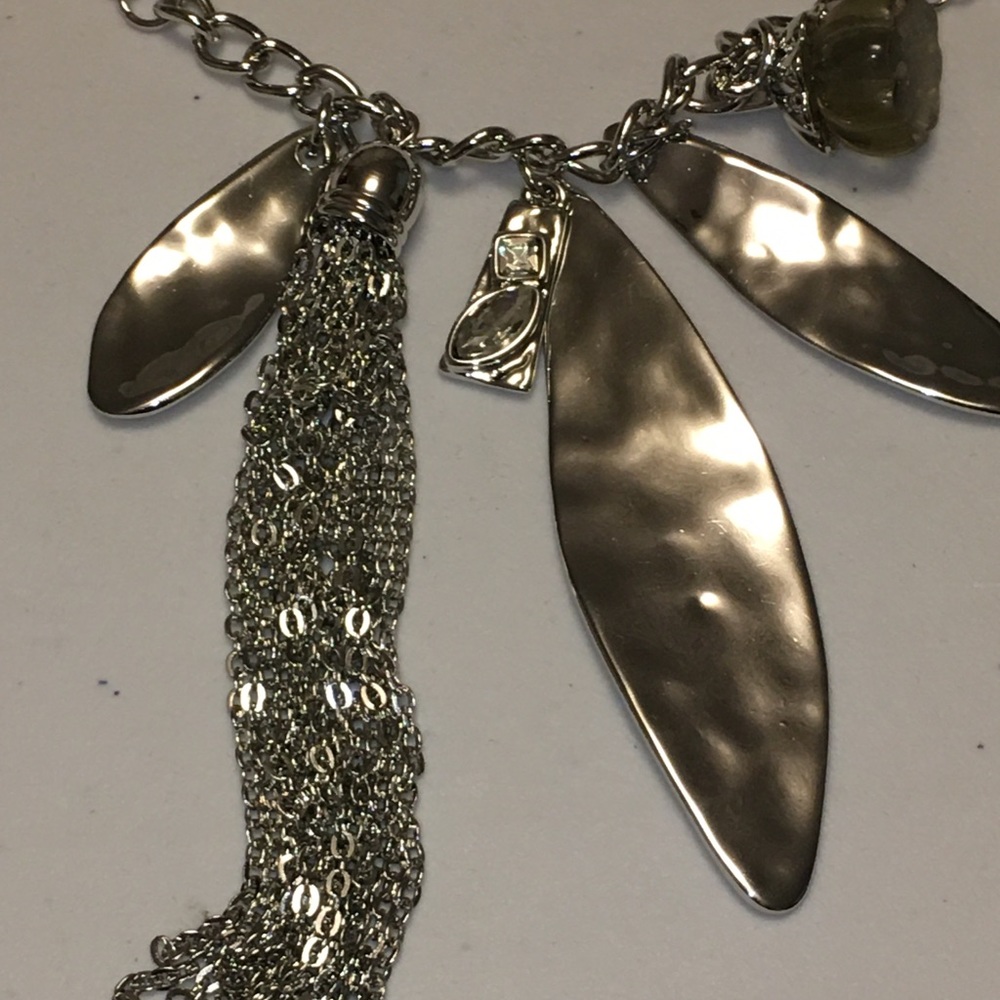 Tassel Leaves Pendant Necklace Long Chain